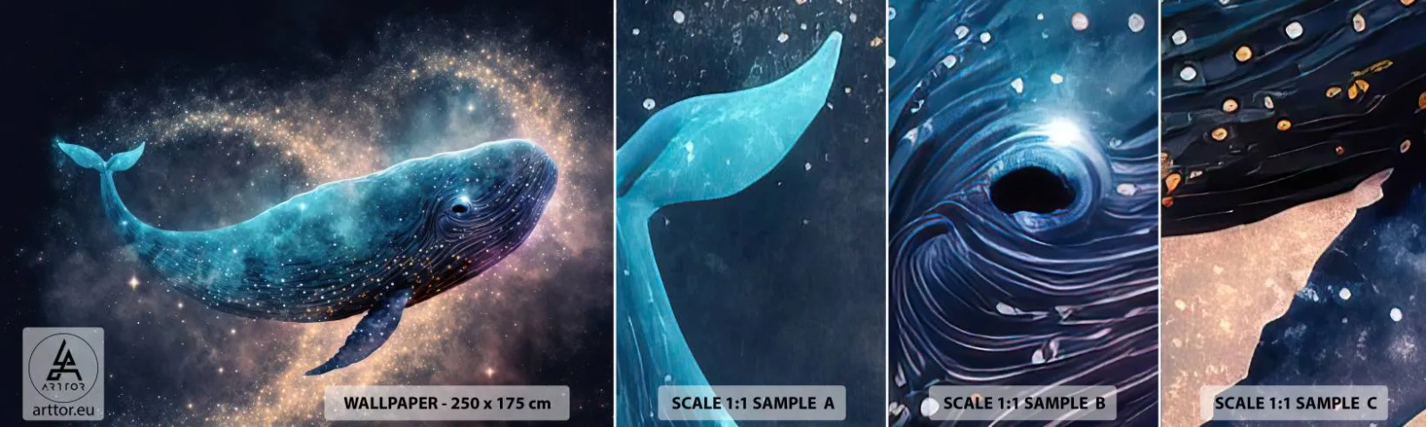 Fototapeta Próbka Standard Eco - Jest taki świat… - Wieloryb, Magiczny, Fantastyczny - 100x30 cm