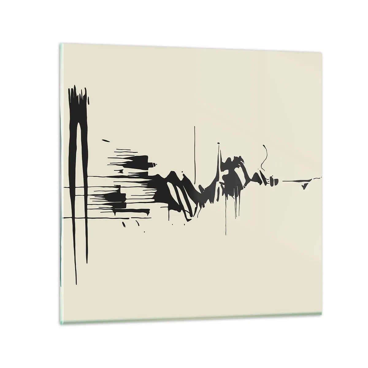 Obraz na szkle - Abstrakcja pośpieszna - 70x70 cm