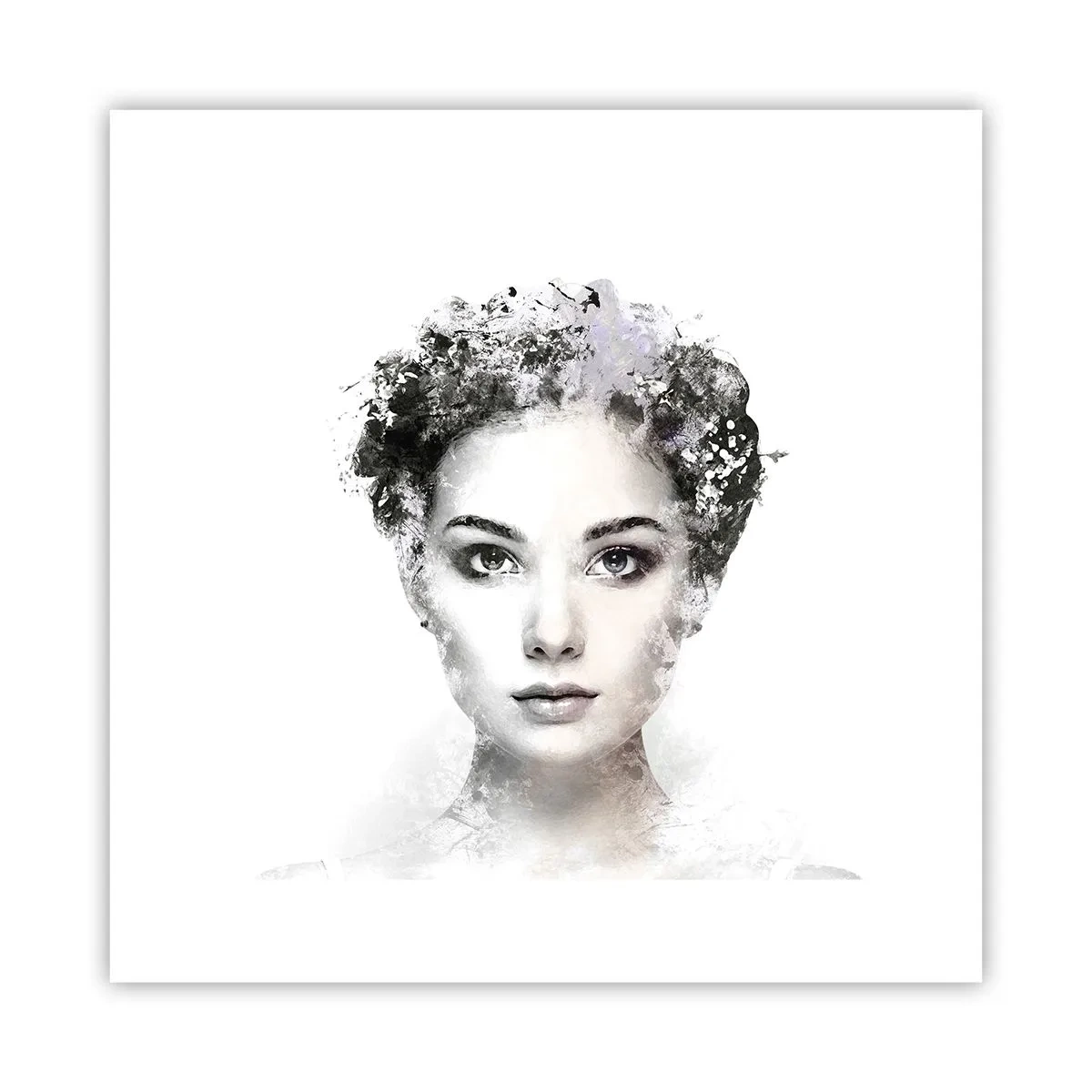 Plakat - Portret niezwykle stylowy - 30x30 cm