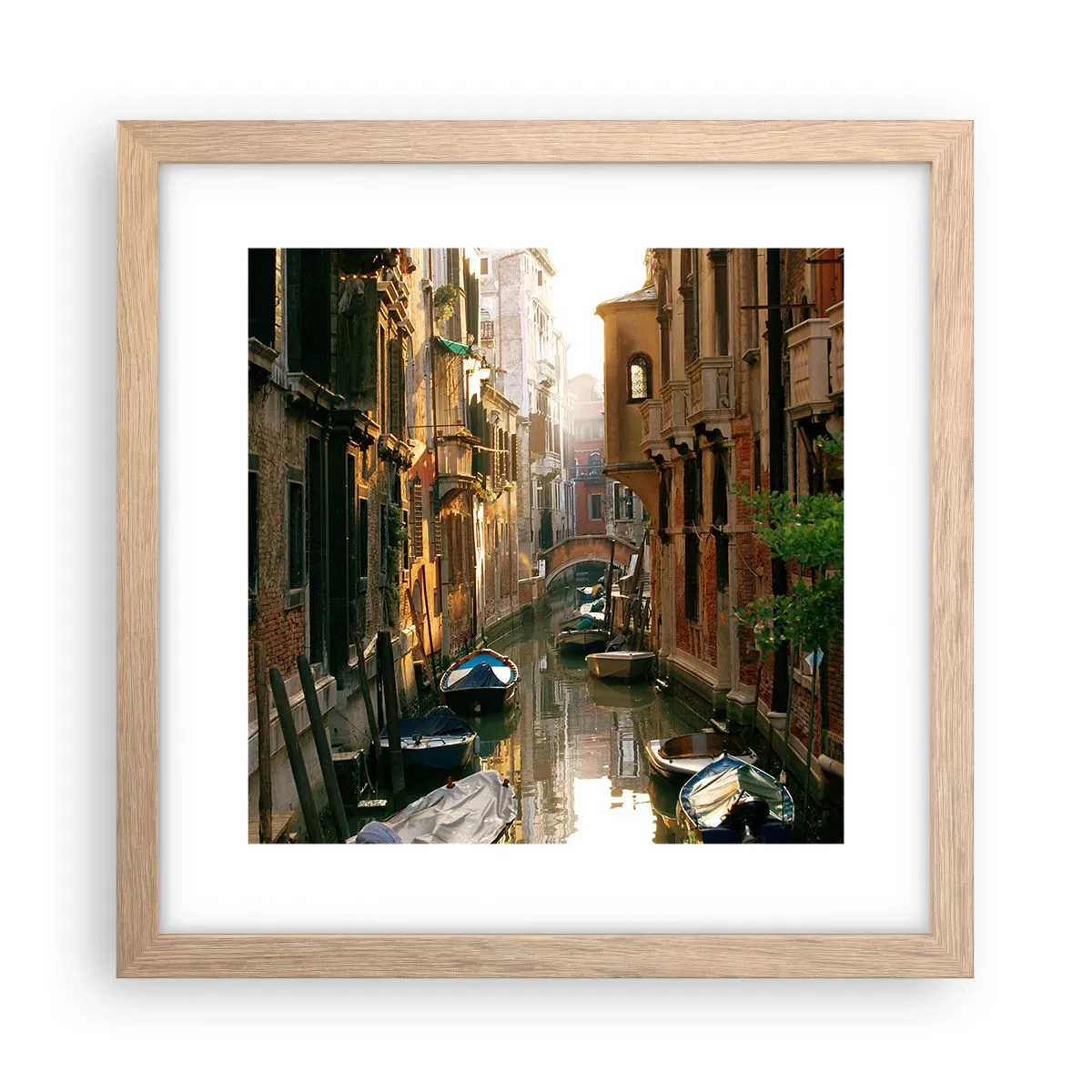 Plakat w ramie jasny dąb - W weneckim zaułku - 30x30 cm