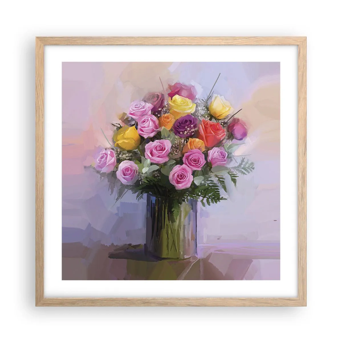 Plakat w ramie jasny dąb - Zatrzymane piękno - 50x50 cm