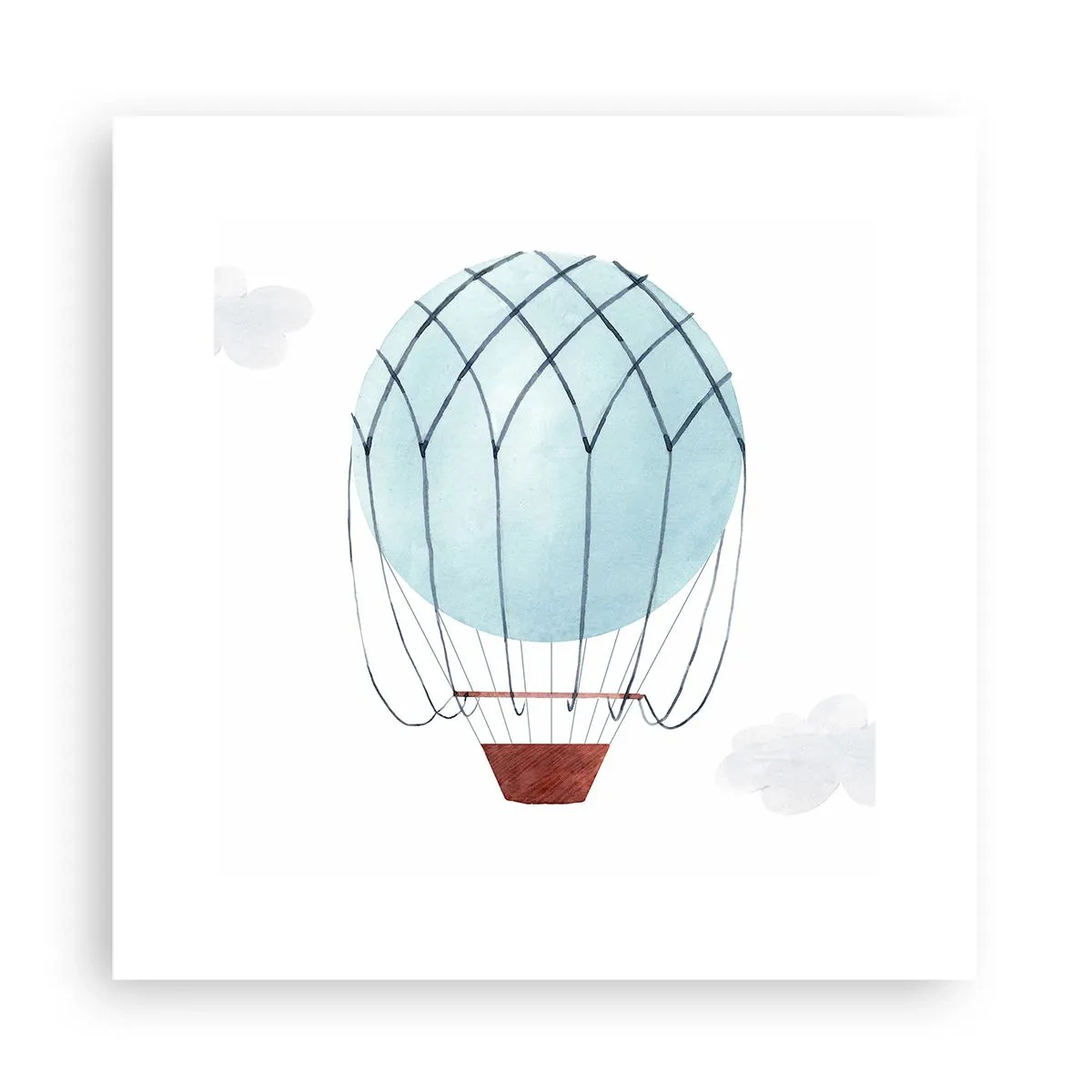 Plakat - Cały w chmurach - 30x30 cm