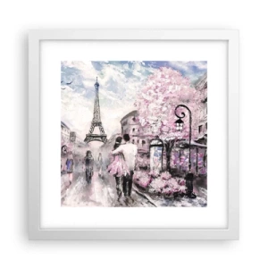 Plakat w białej ramie - Jak zakochac się, to tylko w… - 30x30 cm