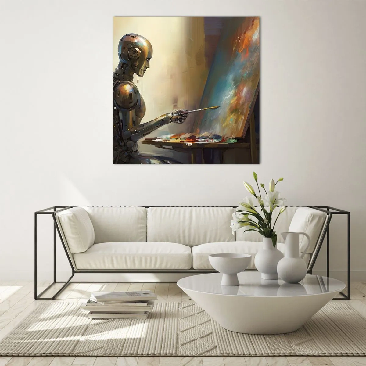 Obraz na szkle - Sztuka przyszłości - 50x50 cm