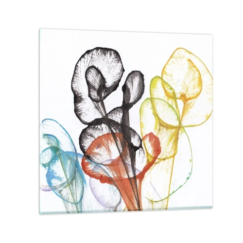 Obraz na szkle - Kwiaty z duszą - 50x50 cm
