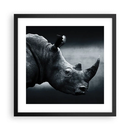 Plakat w czarnej ramie - Prawy profil - 40x40 cm