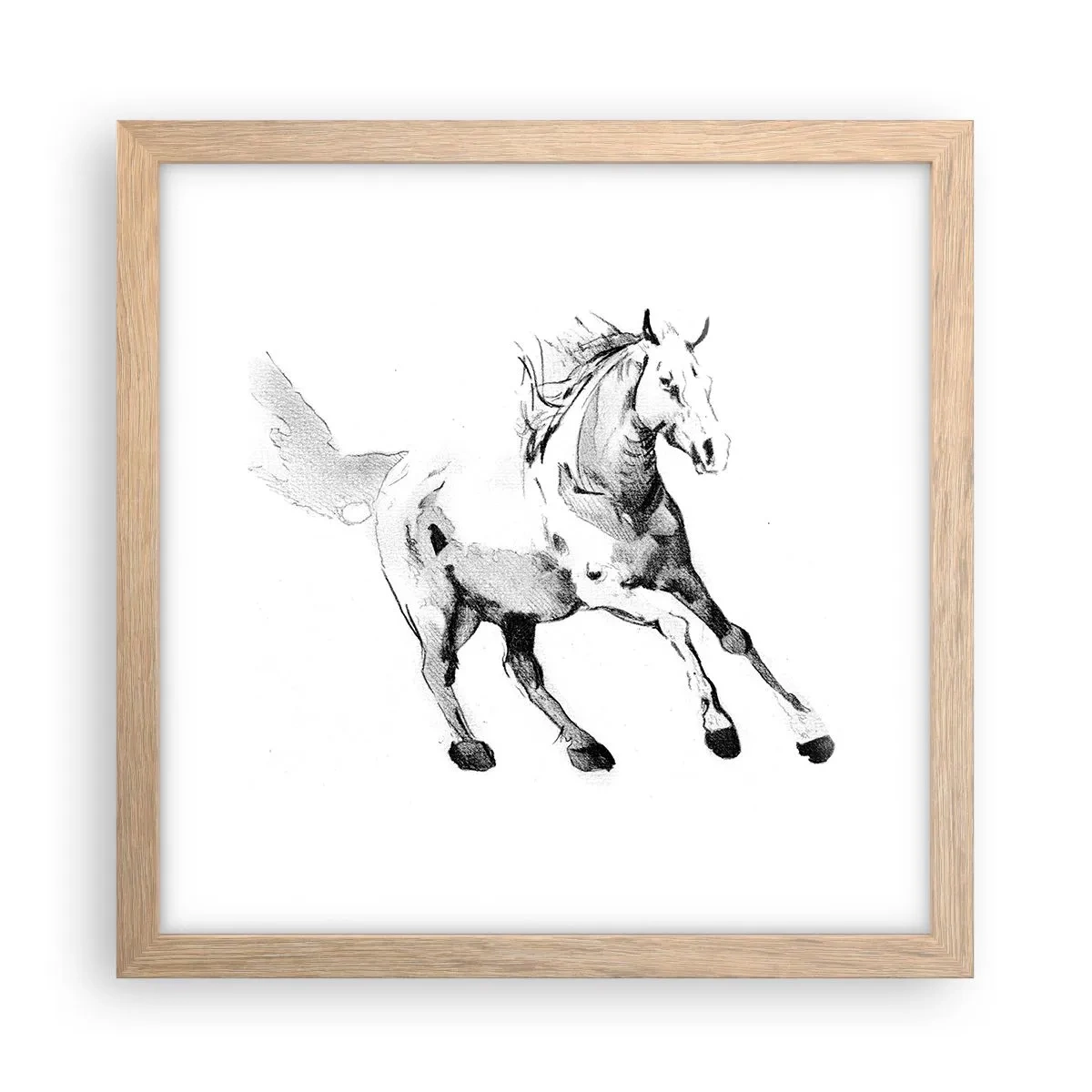 Plakat w ramie jasny dąb - Nieujarzmiona dusza - 30x30 cm