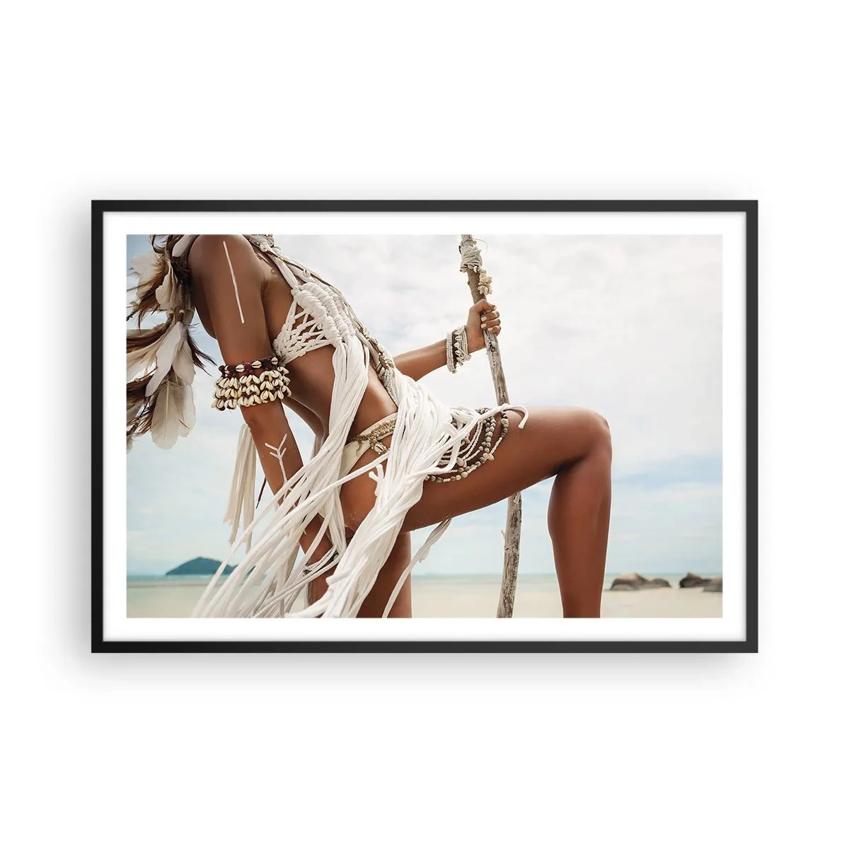 Plakat w czarnej ramie - Kapłanka słońca - 91x61 cm