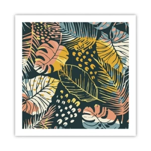 Plakat - Liściasta fantazja - 60x60 cm