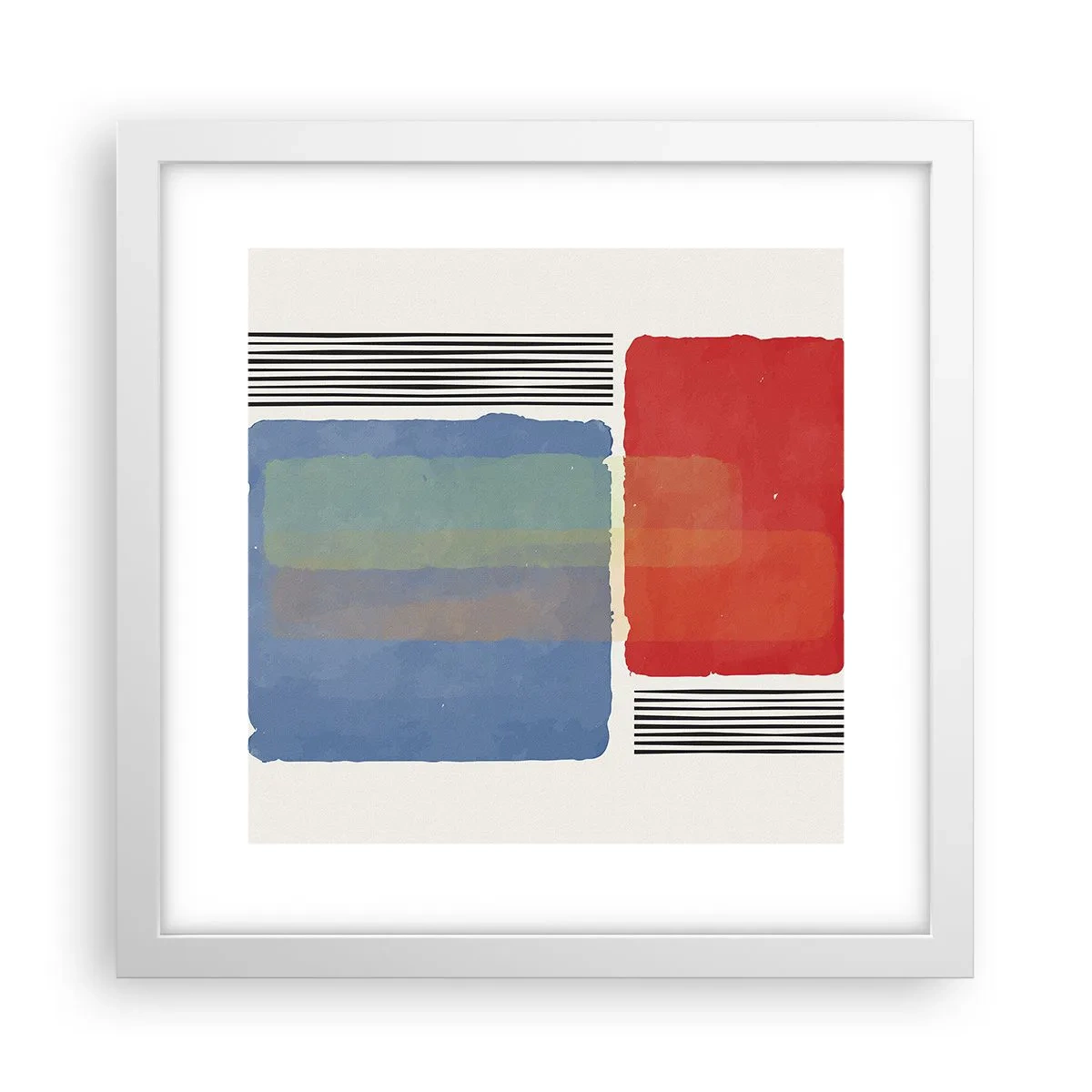 Plakat w białej ramie - Duch i litera geometrii - 30x30 cm