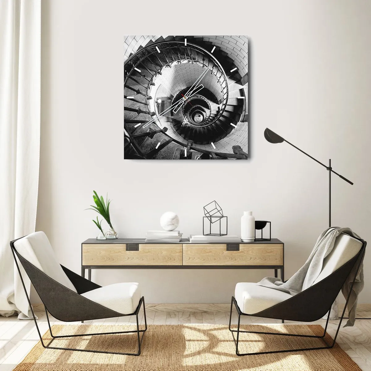 Zegar ścienny - Wyżej i wyżej - 40x40 cm