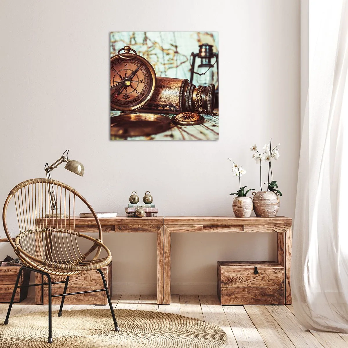 Obraz na płótnie - Piracka przygoda na Karaibach czeka - 50x50 cm