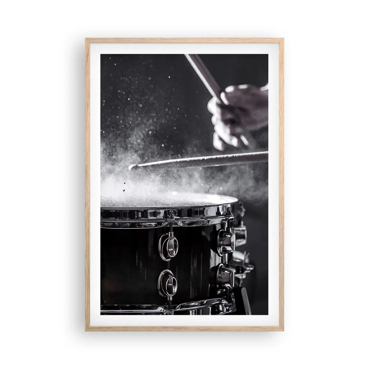 Plakat w ramie jasny dąb - Puls muzyki - 61x91 cm