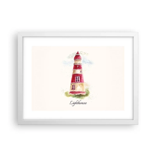 Plakat w białej ramie - Wokół zawsze pogoda - 40x30 cm