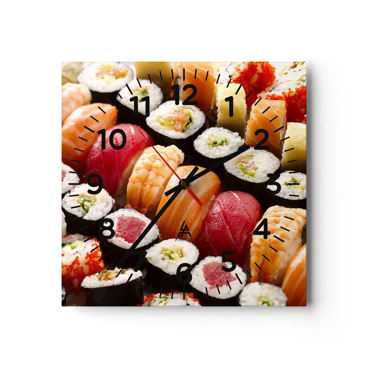 Zegar ścienny - Barwy i smaki Azji - 40x40 cm