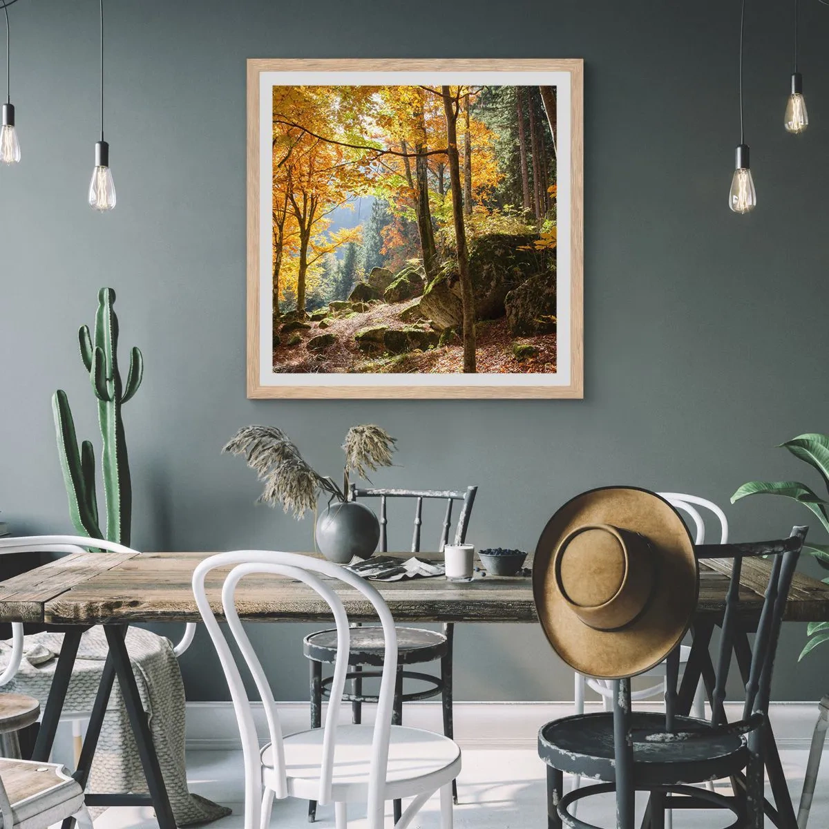 Plakat w ramie jasny dąb - Czas na odpoczynek - 60x60 cm