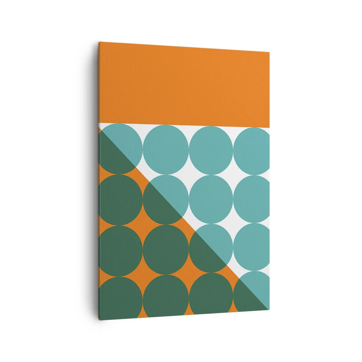 Obraz na płótnie - Geometryczne wzory w kontrastowych kolorach - 70x100cm - W górę i na skos - Nowoczesna dekoracja ścienna do salonu i sypialni ARTTOR