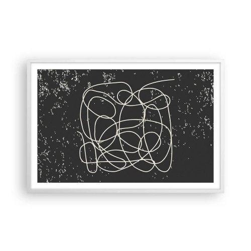 Plakat w białej ramie - Błądzenie myśli - 91x61 cm