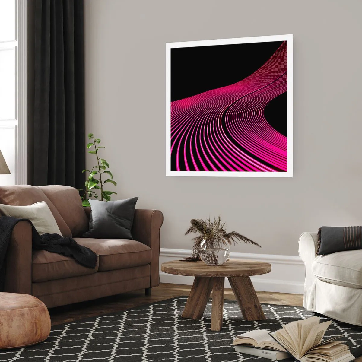 Plakat - Aleja światła - 60x60 cm