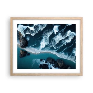 Plakat w ramie jasny dąb - Otulone falami - 50x40 cm