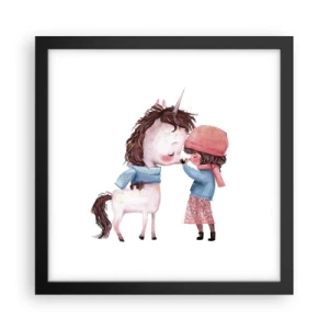 Plakat w czarnej ramie - Zimowa opowieść - 30x30 cm