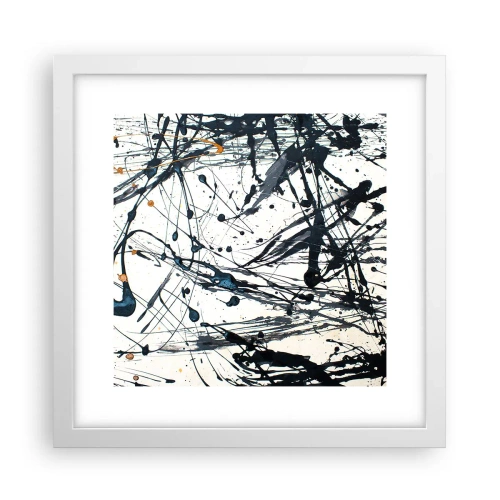 Plakat w białej ramie - Abstrakcja ekspresjonistyczna - 30x30 cm