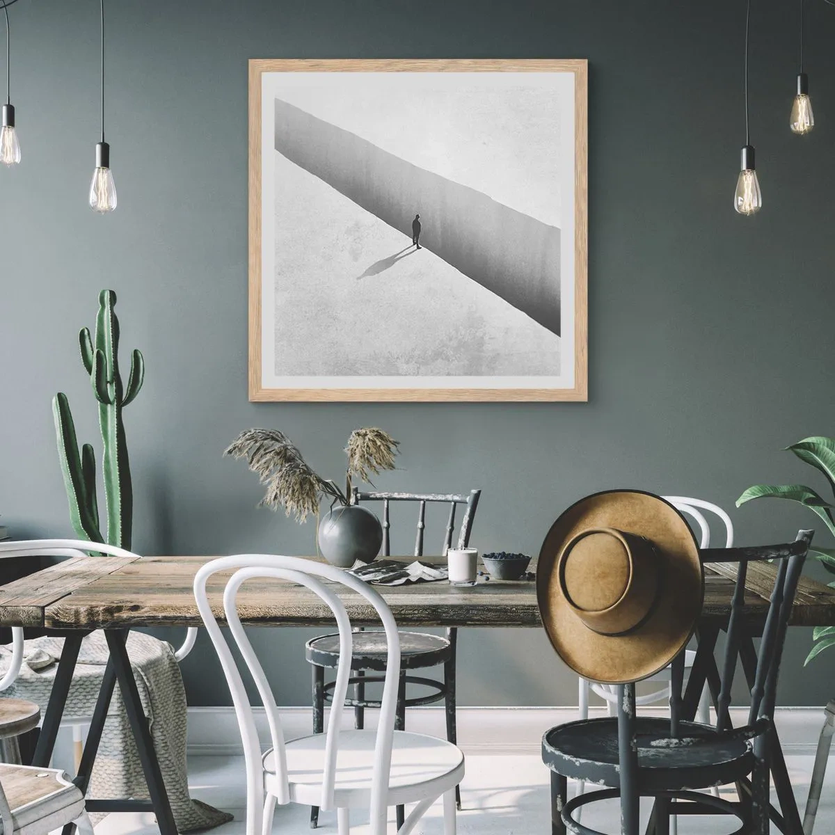 Plakat w ramie jasny dąb - Jasny cel - 60x60 cm