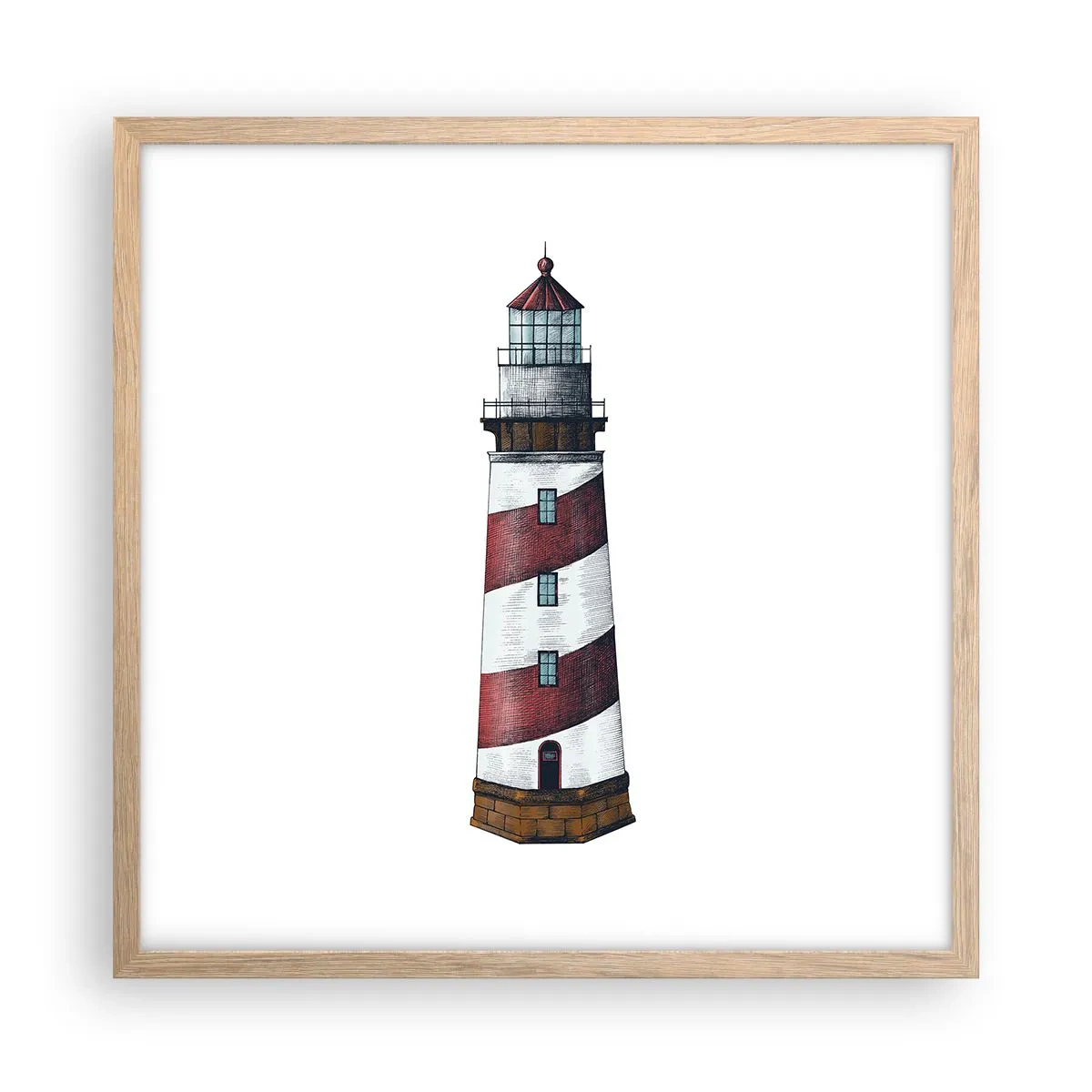 Plakat w ramie jasny dąb - Zawsze na straży - 50x50 cm