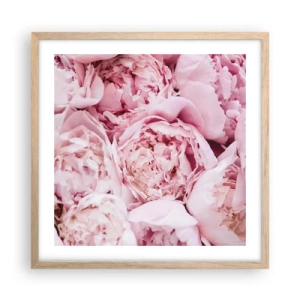 Plakat w ramie jasny dąb - Przytulone i pachnące - 50x50 cm