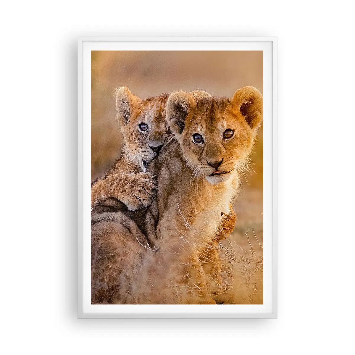 Plakat w białej ramie - Nie przeszkadzać! Bawimy się - 70x100 cm