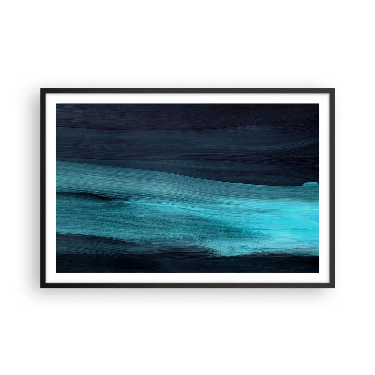Plakat w czarnej ramie - Popłyń z nurtem - 91x61 cm