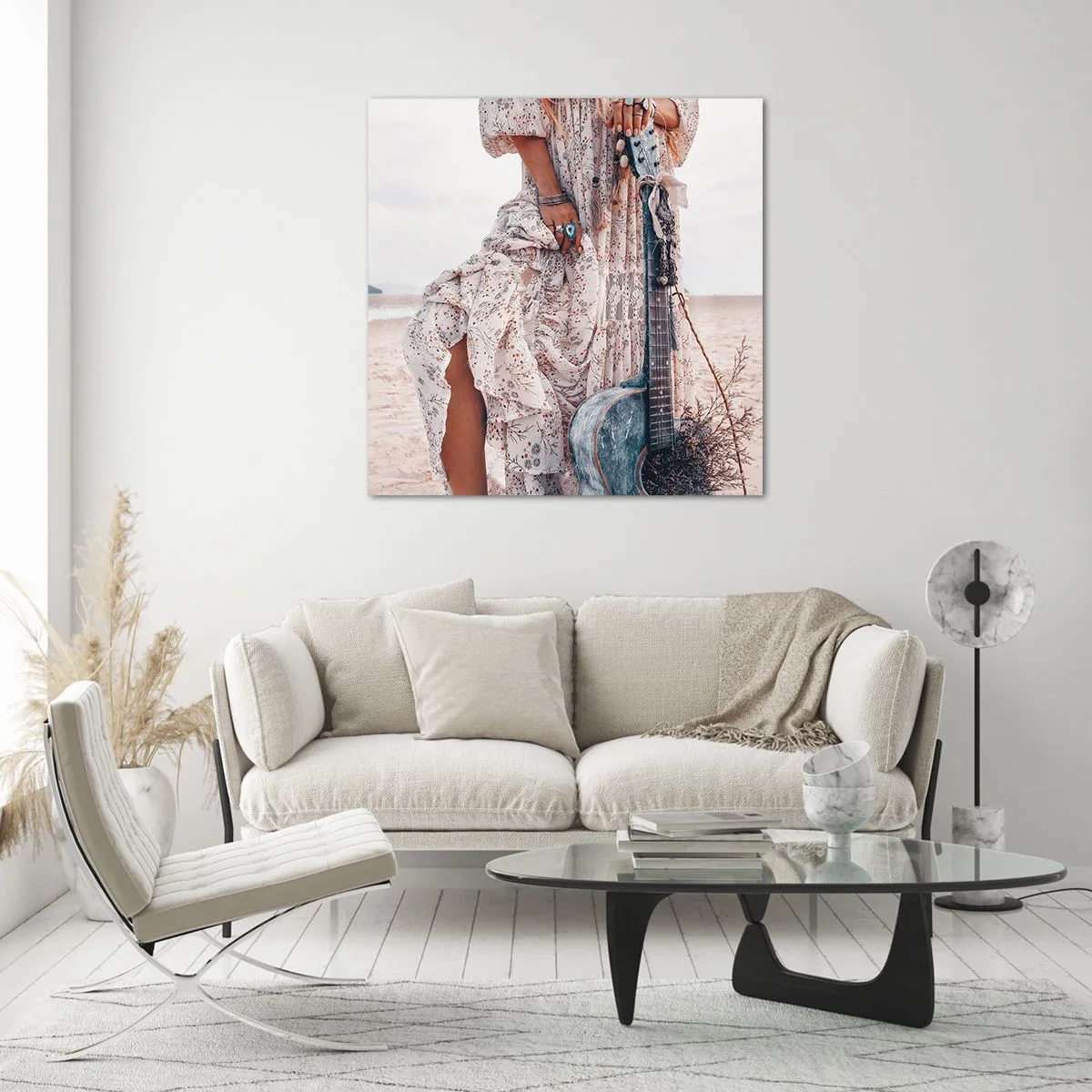 Obraz na szkle - Dzieci kwiaty w drodze - 50x50 cm