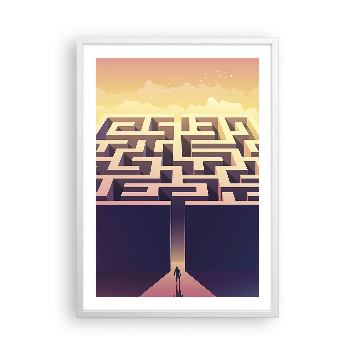 Plakat w białej ramie - Czas decyzji - 50x70 cm