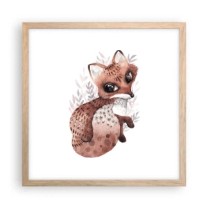 Plakat w ramie jasny dąb - Tylko pokochać - 40x40 cm