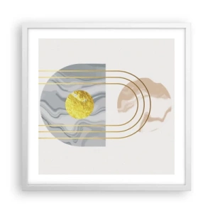Plakat w białej ramie - Jasność i blask - 50x50 cm