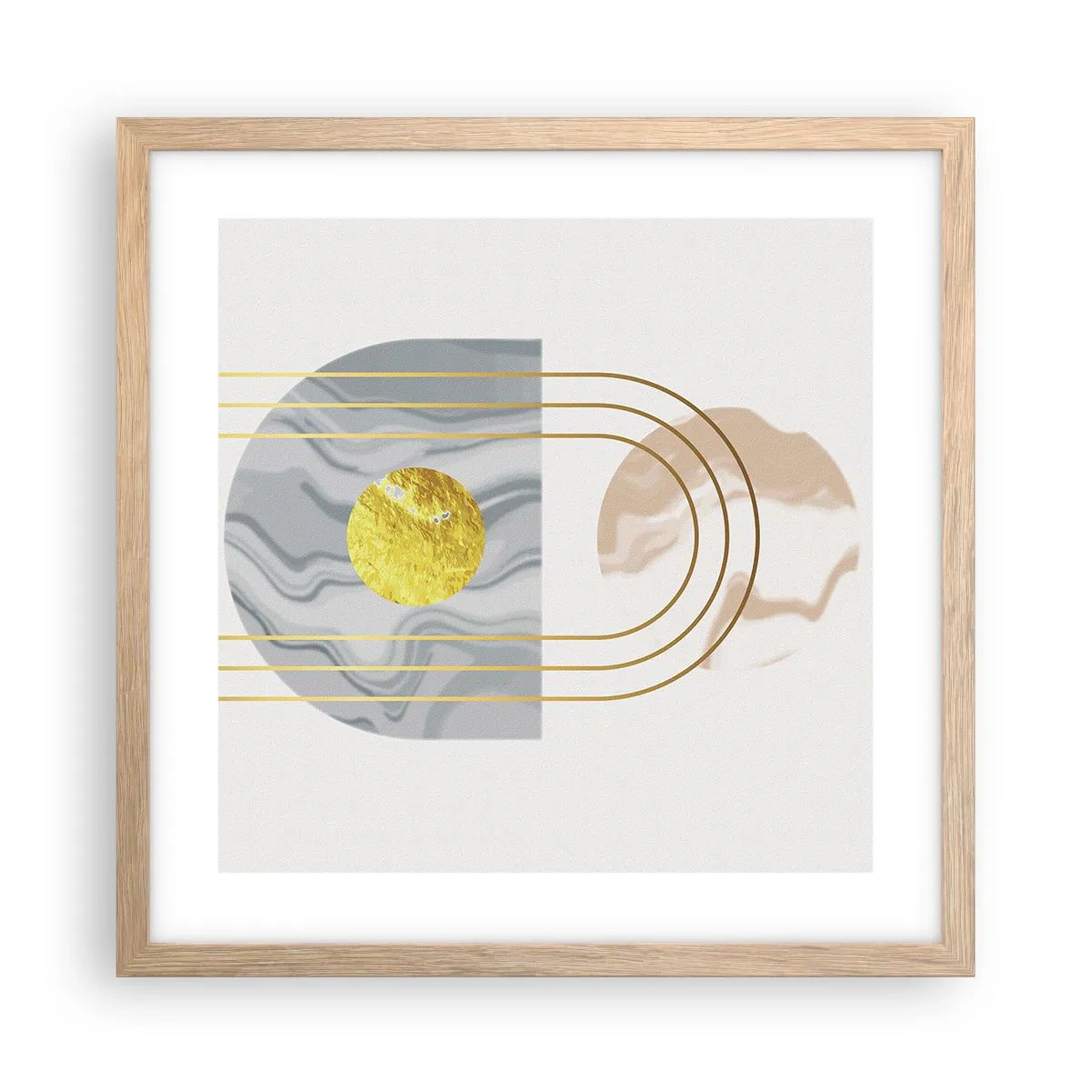 Plakat w ramie jasny dąb - Jasność i blask - 40x40 cm