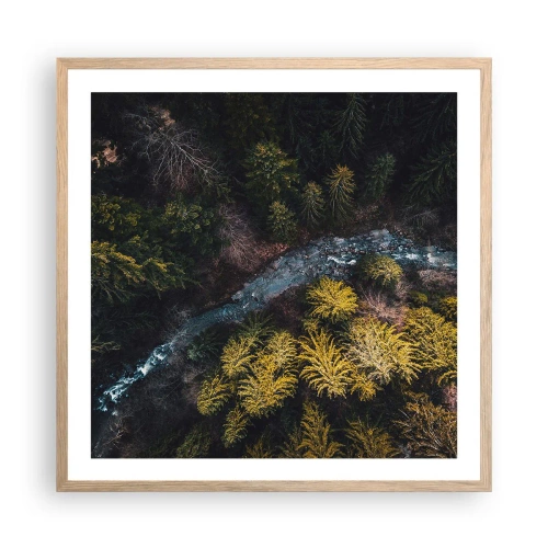 Plakat w ramie jasny dąb - Szybko, coraz szybciej - 60x60 cm