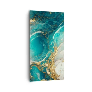 Obraz na płótnie - Kompozycja z żyłami złota - 65x120 cm