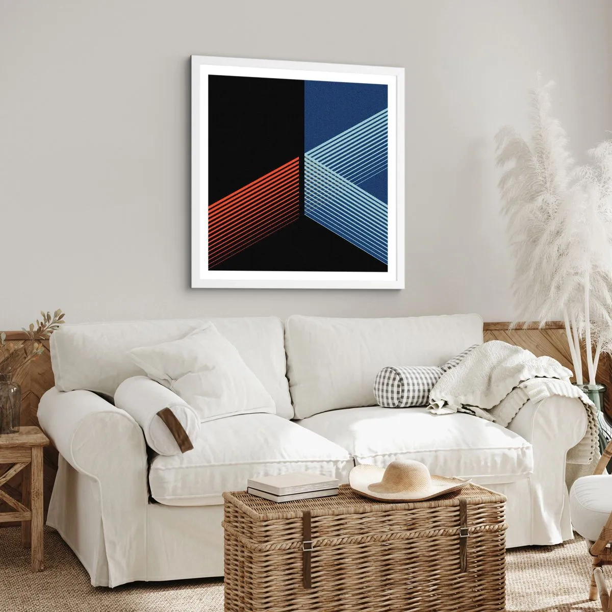 Plakat w białej ramie - Prosta historia - 40x40 cm