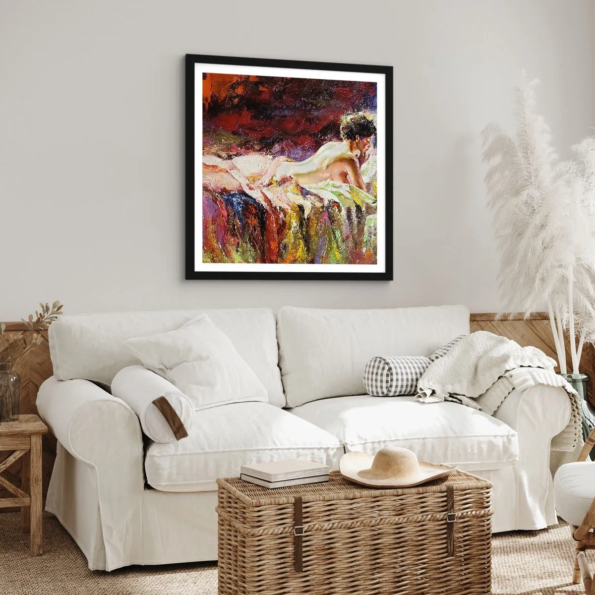 Plakat w czarnej ramie - Zamyślona Wenus - 60x60 cm