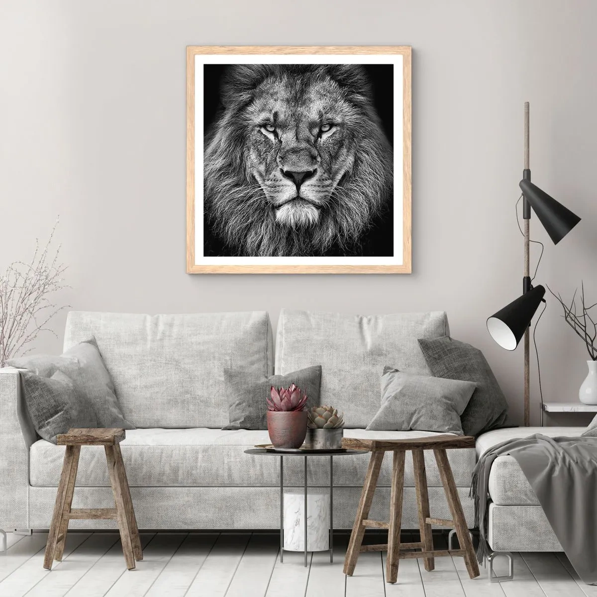 Plakat w ramie jasny dąb - W stroju koronacyjnym - 40x40 cm