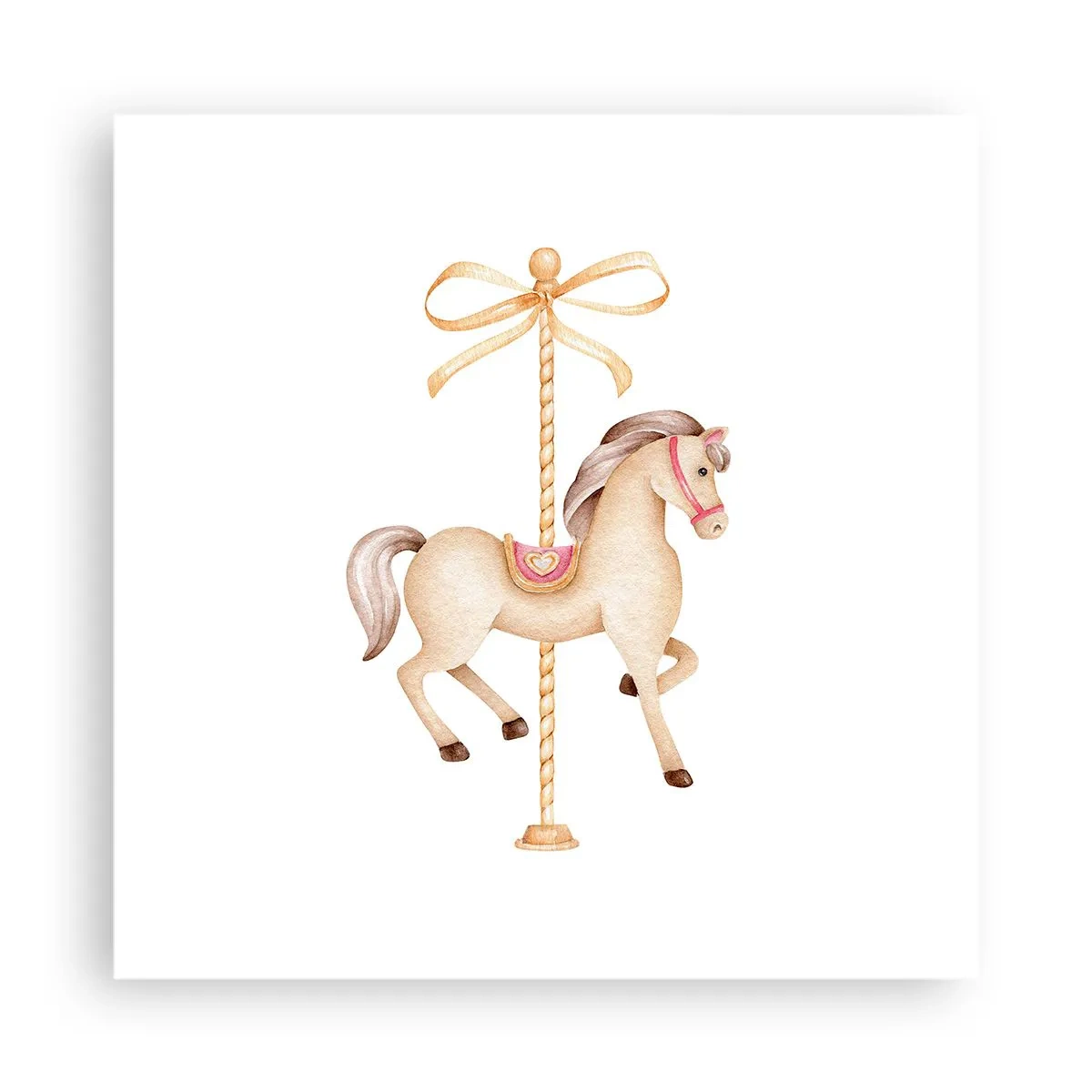 Plakat - Wdzięcznym kłusem - 40x40 cm