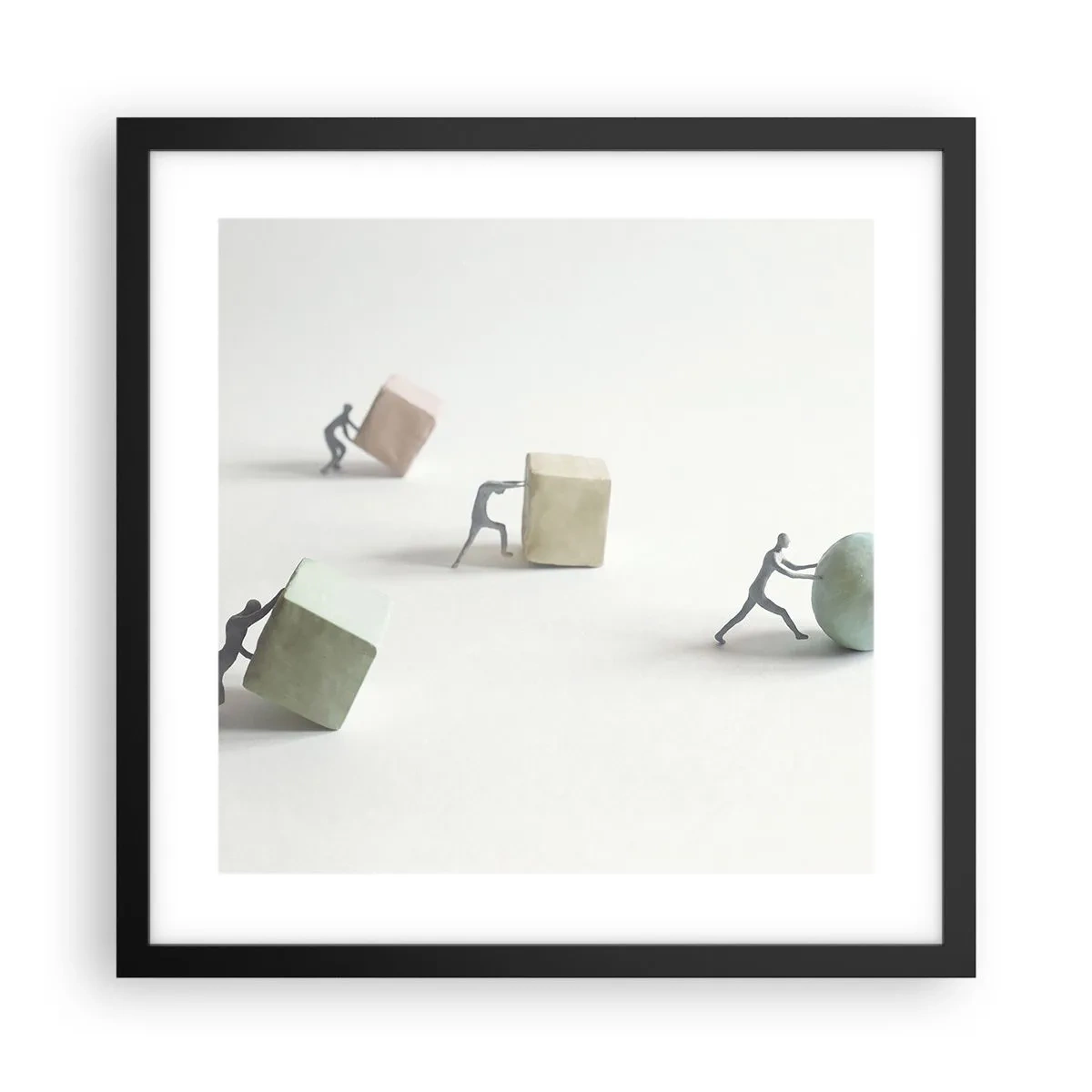 Plakat w czarnej ramie - Samo życie - 40x40 cm