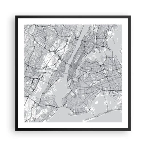 Plakat w czarnej ramie - Anatomia metropolii - 60x60 cm
