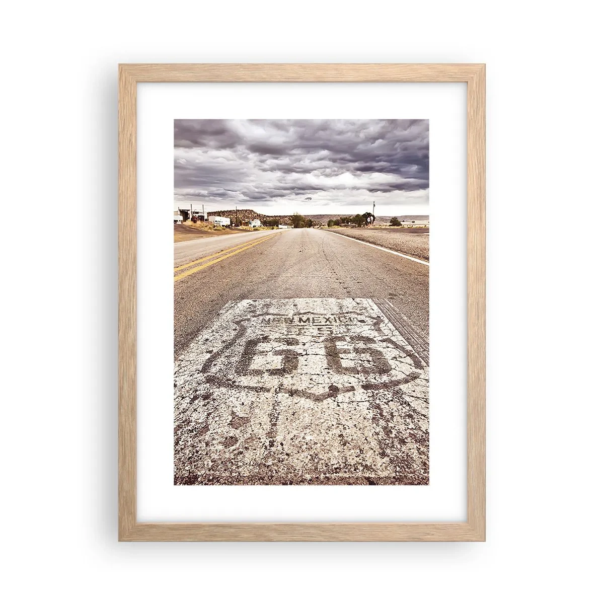 Plakat w ramie jasny dąb - Mother Road - amerykańska legenda - 30x40 cm