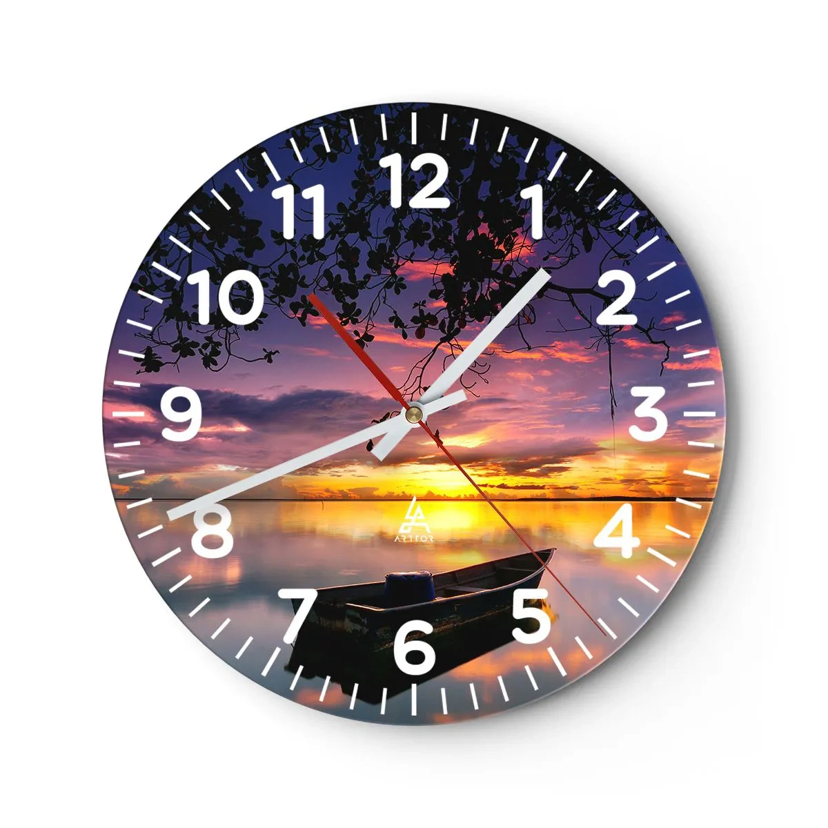 Zegar ścienny - "Zdajesz się wisieć w środku niebokręga…" - 40x40 cm