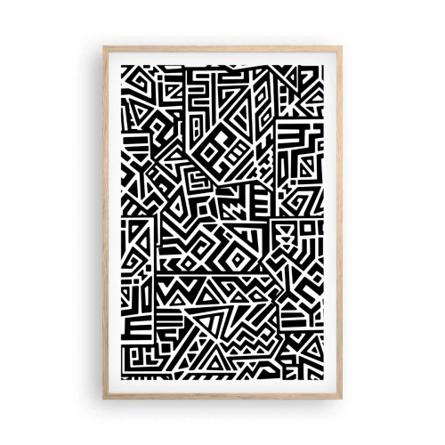Plakat w ramie jasny dąb - Kompozycja prekolumbijska - 61x91 cm