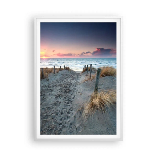 Plakat w białej ramie - Rozlałeś tęczę blasków promienistą… - 70x100 cm