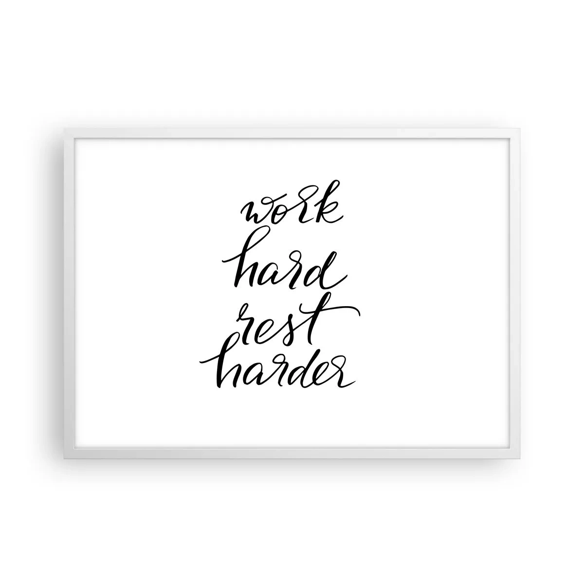 Plakat w białej ramie - Życiowa równowaga - 70x50 cm