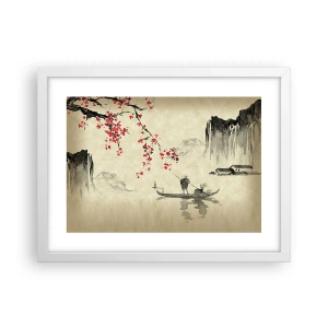 Plakat w białej ramie - W kraju kwitnącej wiśni - 40x30 cm